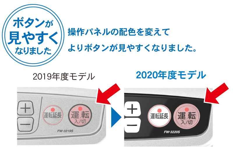 ボタンがはっきりと見やすくなりました