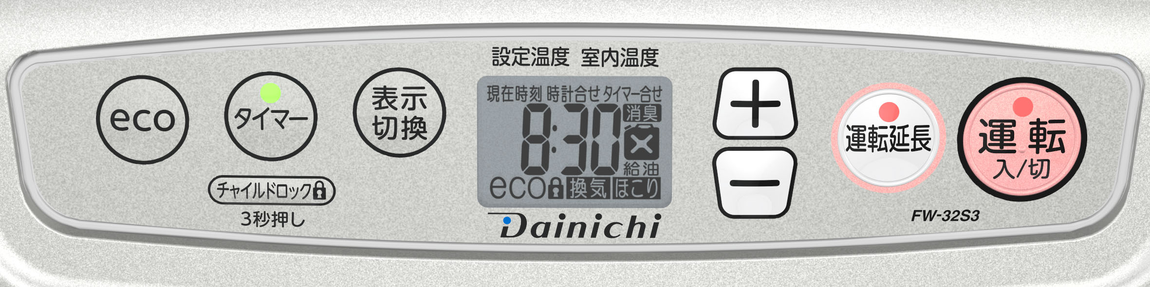 DAINICHI 石油ファンヒーター FW-32S3(S)FW-32S3発売年月日