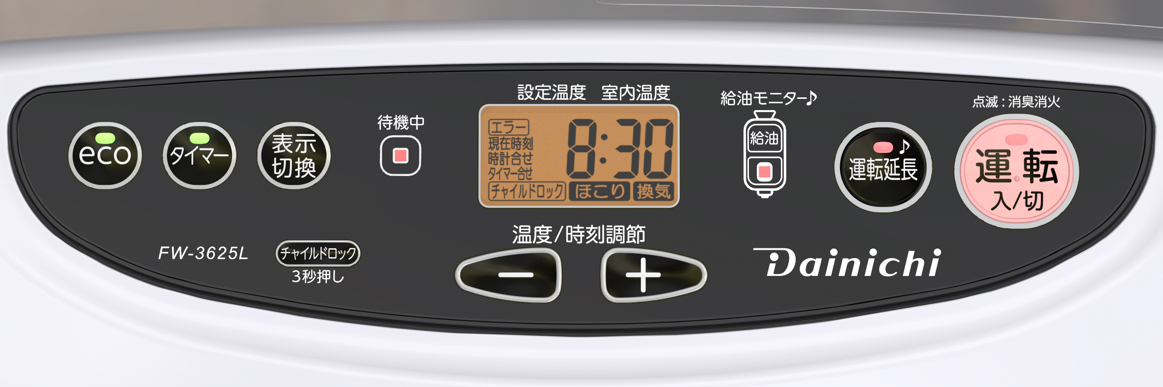 操作パネル FW-3625Lムーンホワイト