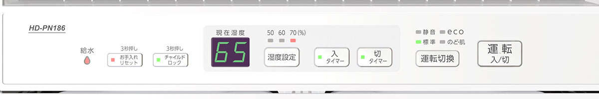 操作パネル:HD-PN186(W)ホワイト